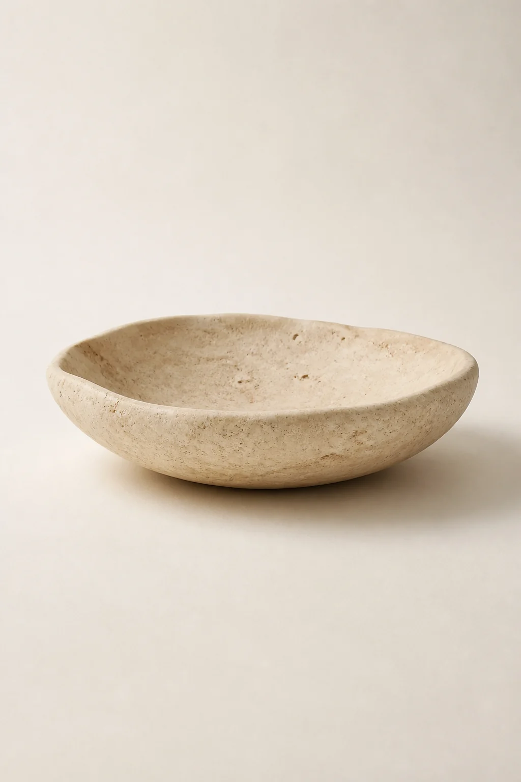 Tide Bowl in warm natural stone